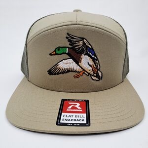 Duck Hunting Richardson 168 7 Panel Flat Bill Trucker Mesh Snapback